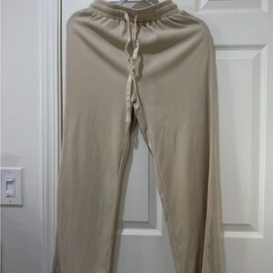 Beige Drawstring Lounge Pants